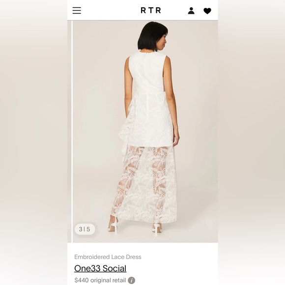 One33 Social White Embroidered High Low Dress - Picture 2 of 12